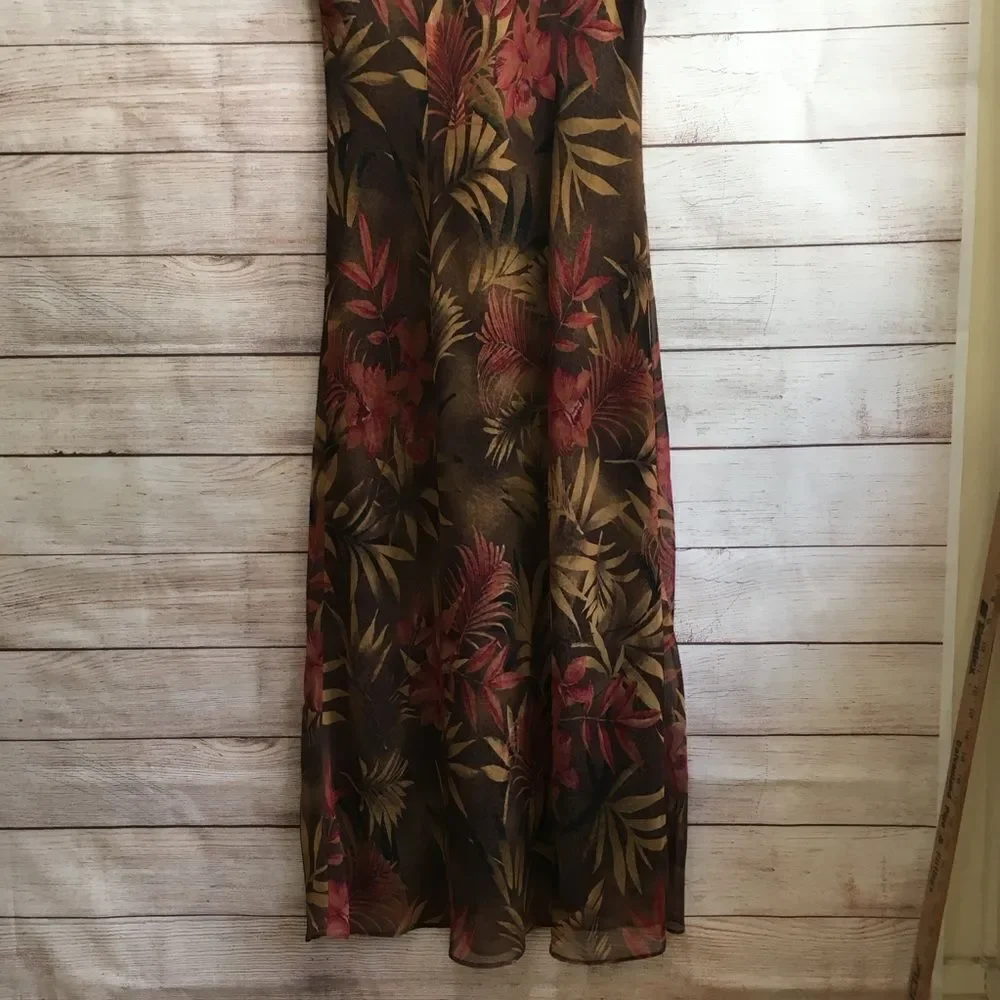 VIRGO‎ FLORAL/LEOPARD PRINT MAXI DRESS